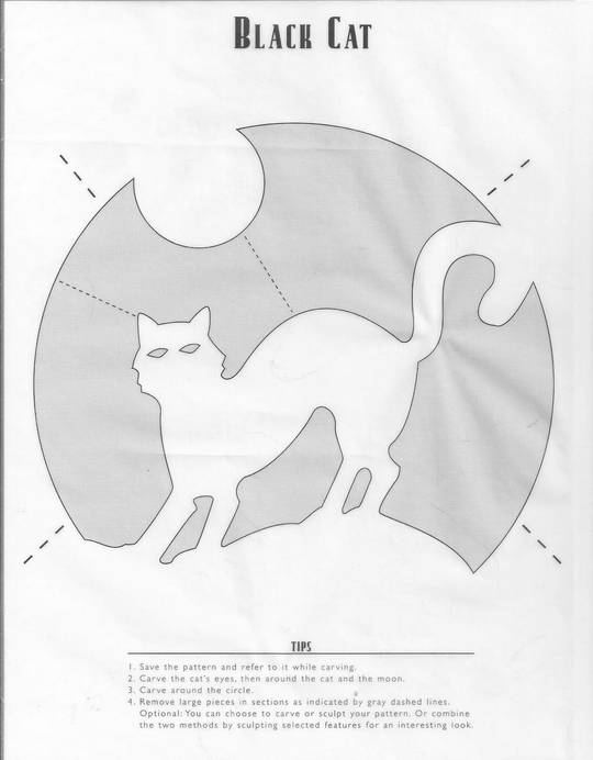 Black Cat Pumpkin Carving Patterns