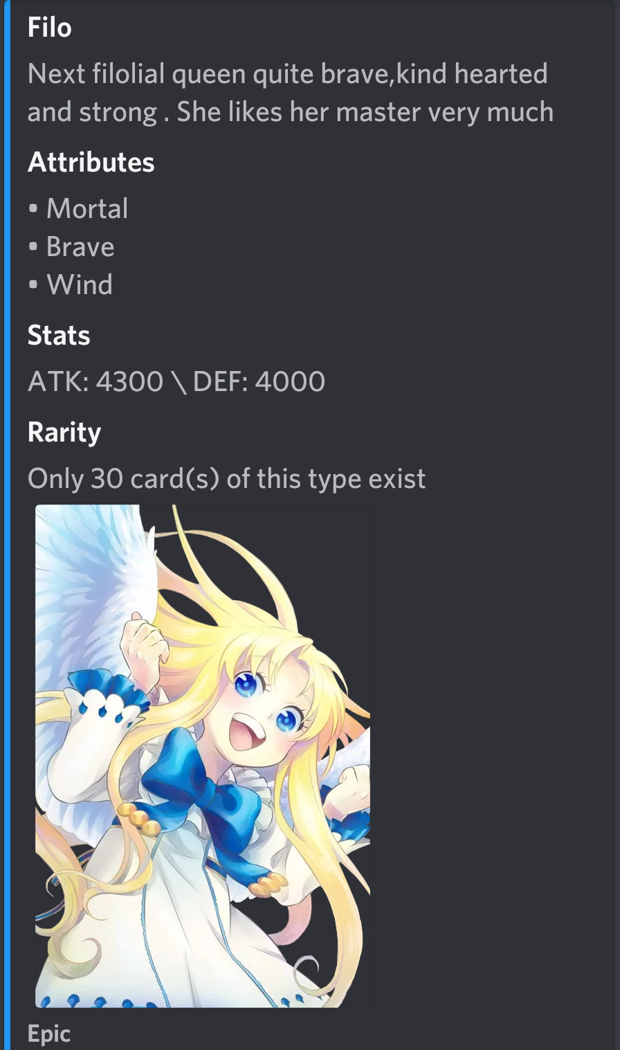 Párrafo Trasplante Se convierte en Discord anime card collecting/dueling bot featuring over 1,000 different  characters (Your beloved Filo included) (link: http://kadobot.xyz) |  Scrolller