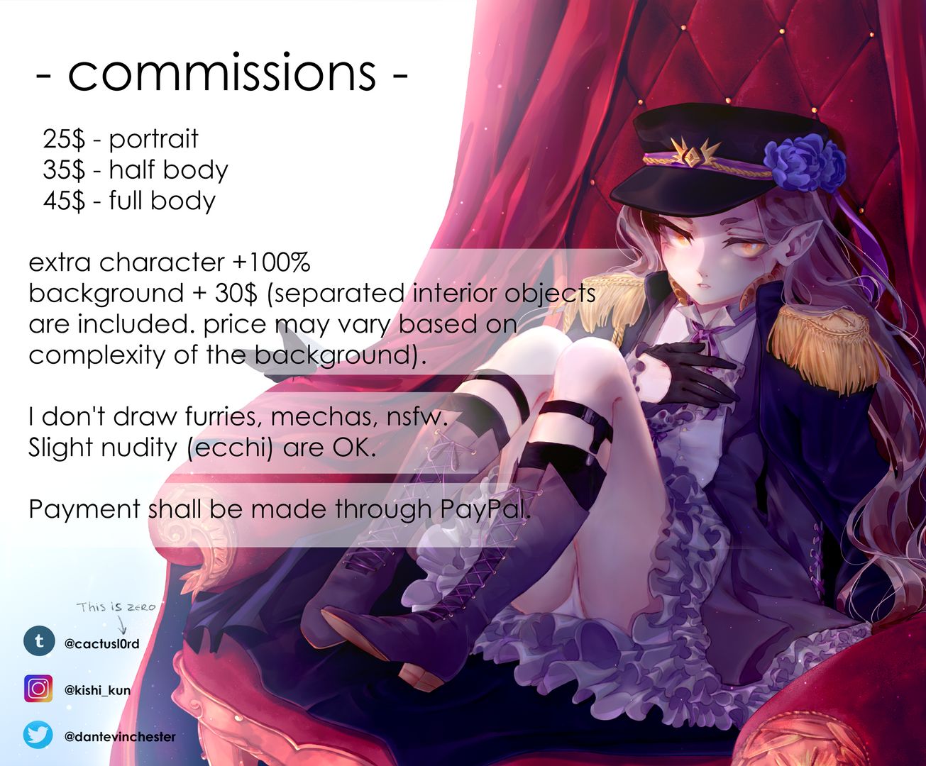 For Hire Stylized anime character illustrations Info below   rtabletopartists
