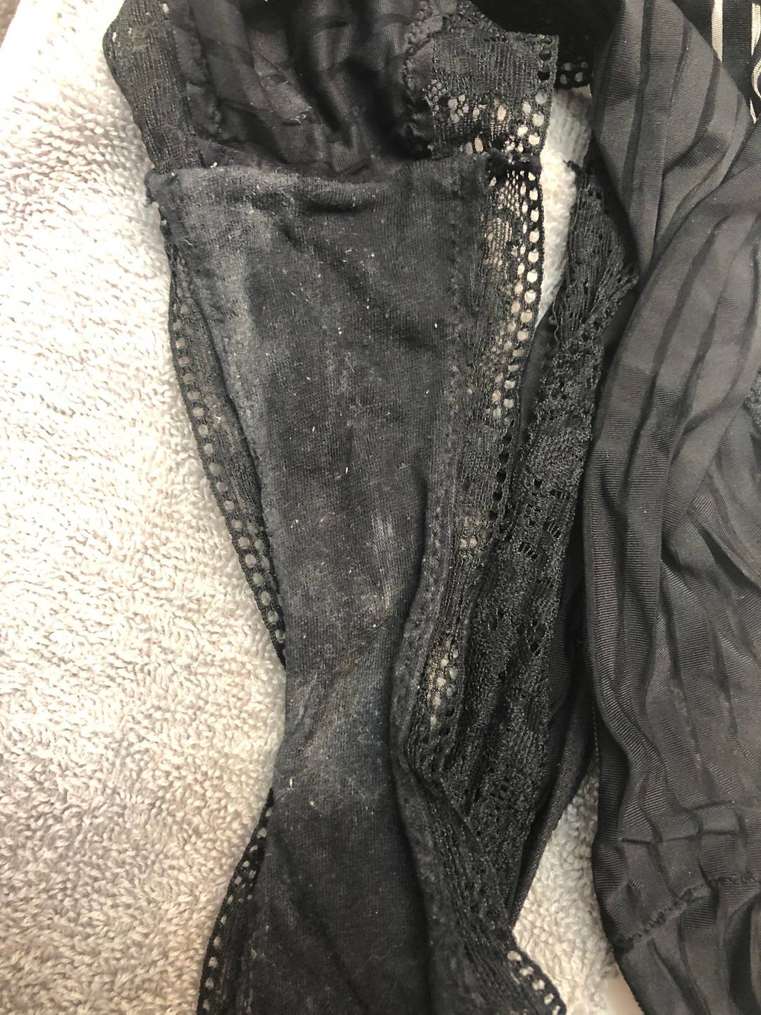 Found my wifes cum stained panties