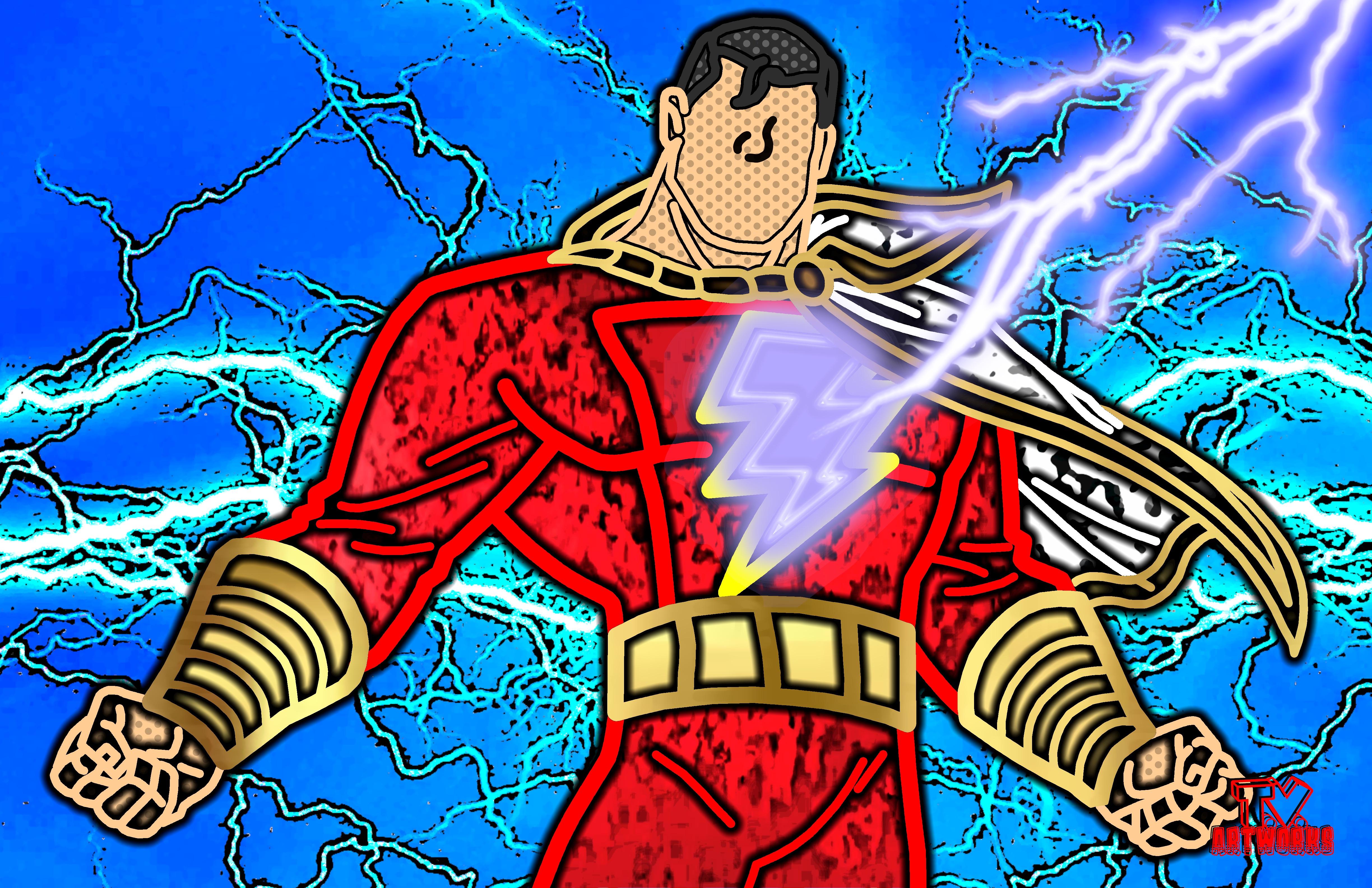 The OG Captain Marvel AKA Shazam! With textured inlay. @TVArtworks |  Scrolller